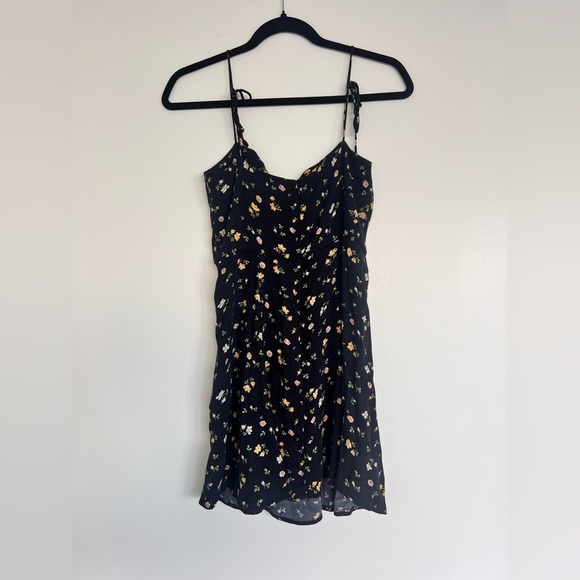 Reformation Black Dress with Floral Accents - Picture 3 of 3